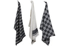 Cosy & Trendy Geschirrtücher Stoff Schwarz Chambray 50 x 70 cm - 3-teilig