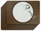 Cosy & Trendy Tischsets Lederlook Bleigrau 43 x 30 cm - 6 Stück