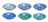 Cookinglife Tiefe Teller / Pastateller Delice Blau ø 21 cm - 6 Stück