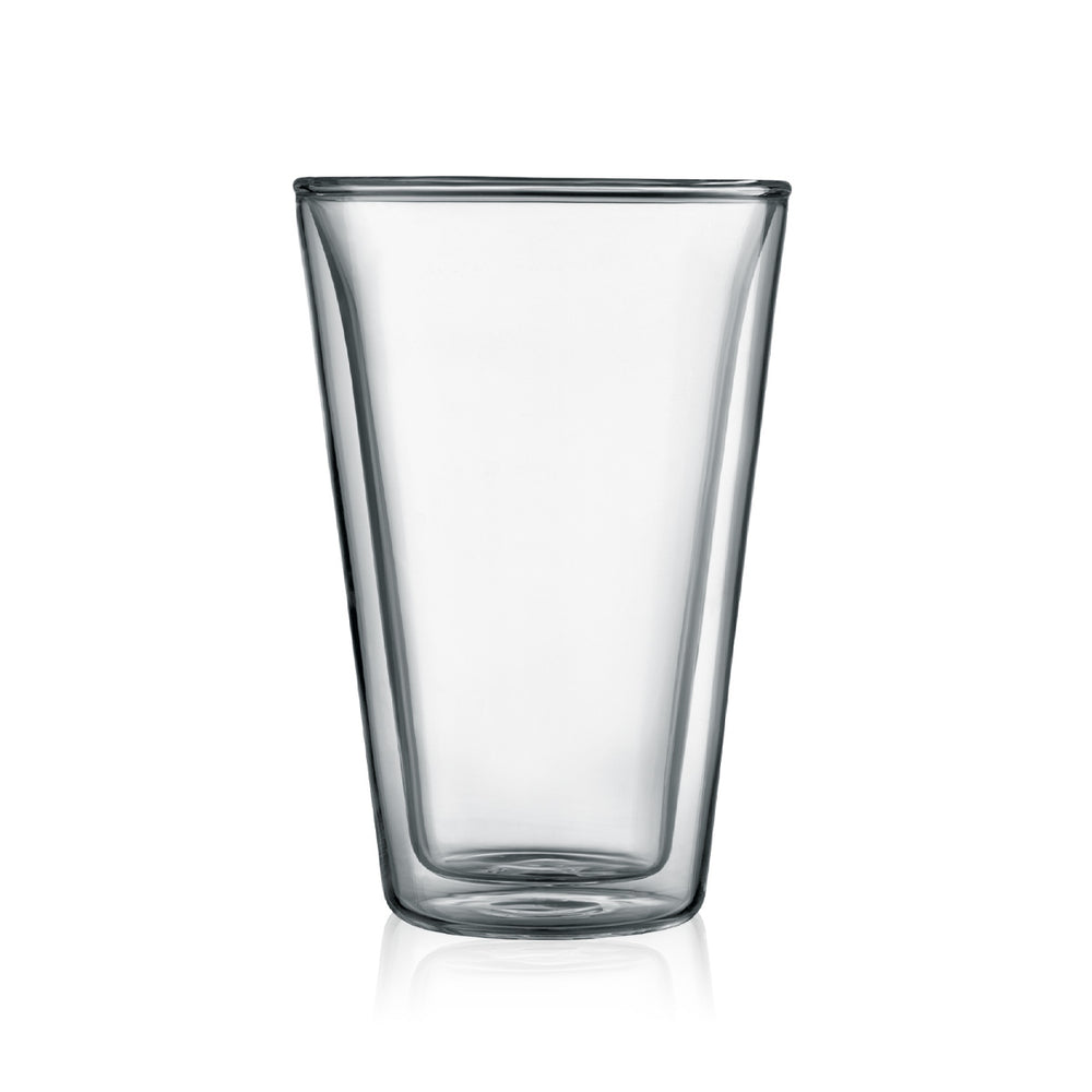 Bodum Doppeltwandige Latte Macchiato Gläser Kanne - Patentiertes Ventil - 400 ml - 6 Stück