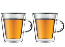Bodum Doppeltwandige Kaffee- und Teegläser mit Henkel Canteen - Patentiertes Ventil - 200 ml - 2 Stück