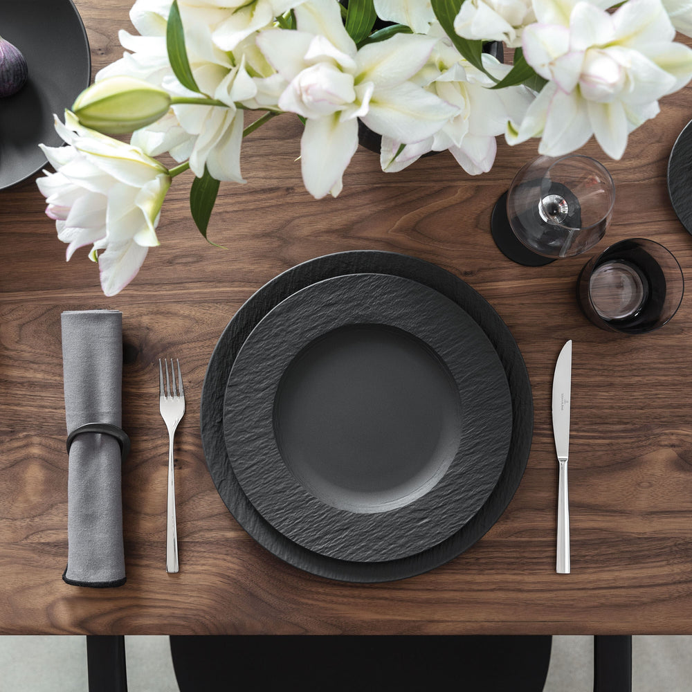 Villeroy & Boch Speiseteller Manufacture Rock - Schwarz - ø 27 cm