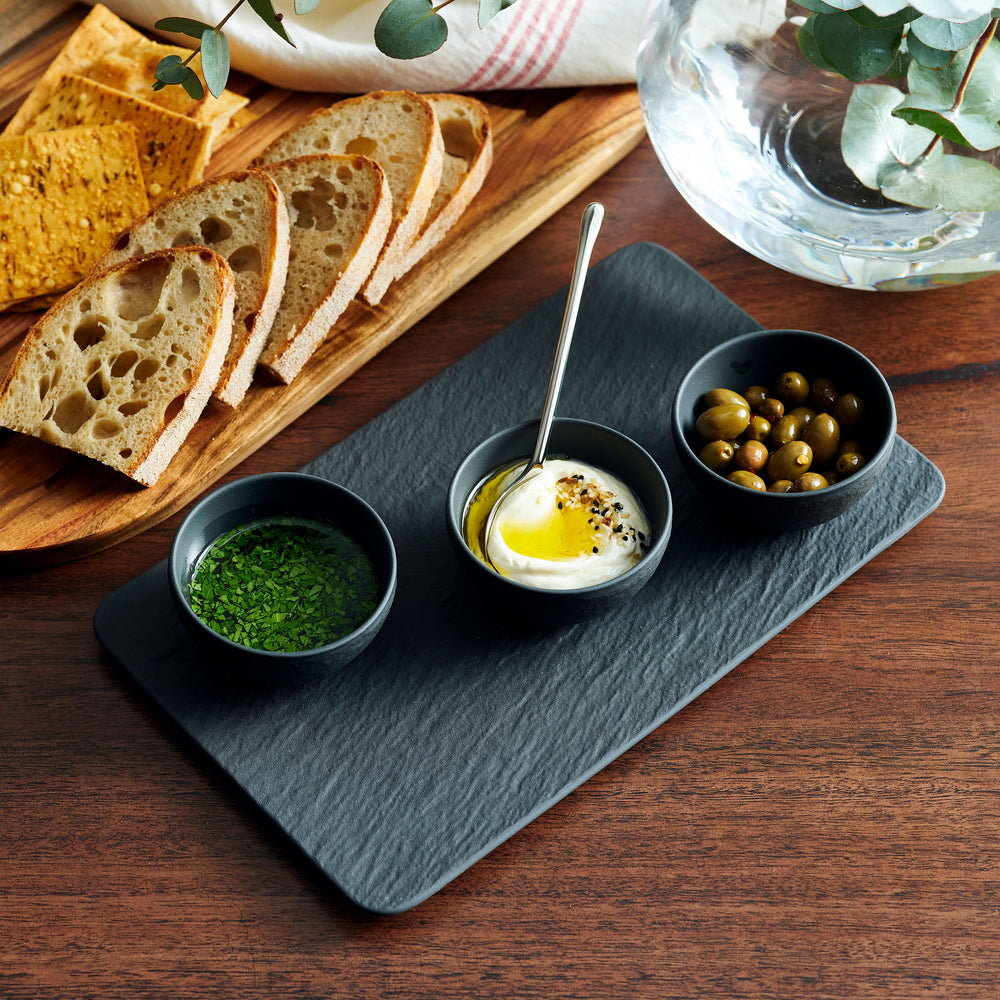 Villeroy & Boch Dipschälchen Set Manufacture Rock - Schwarz - 4-teilig