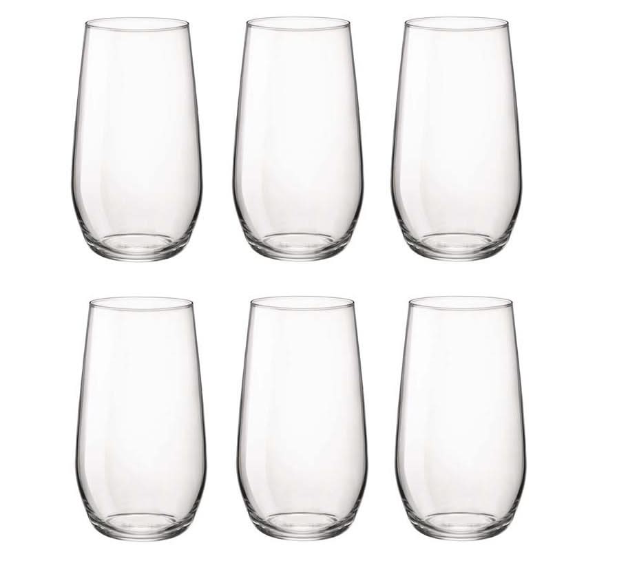 Cocktail-Set Vanessa - Karaffe 1,6 L mit 6 Longdrinkgläsern 390 ml, Barlöffel & Eiswürfelform