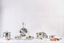 Cookinglife Bratpfannenset Superior Ø 24 und 28 cm – geeignet für alle Wärmequellen – ohne Antihaftbeschichtung