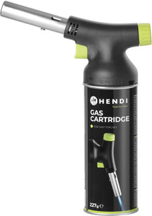 Hendi Creme Brulee Brenner / Kochbrenner - mit Gaszylinder - Jet + Butan Gas Nachfüllung - 4 Stück