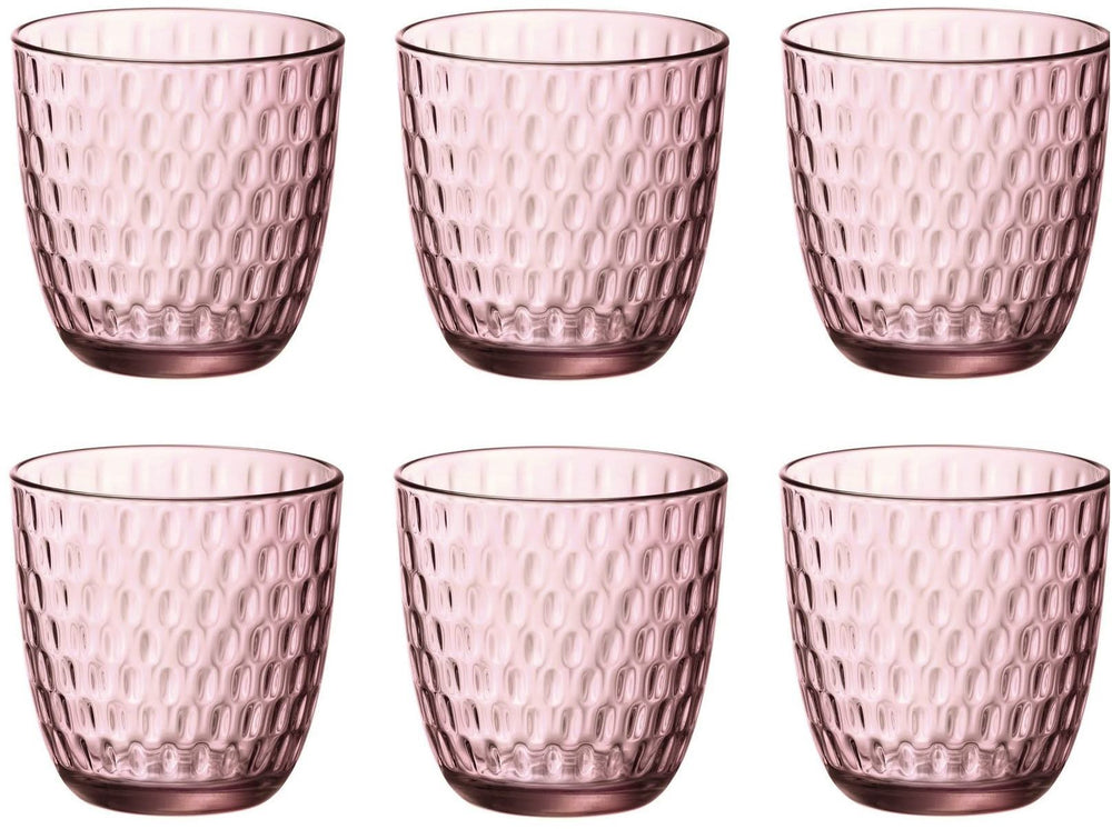 Bormioli Rocco Wassergläser Slot - Rosa - 290 ml - 6 Stück