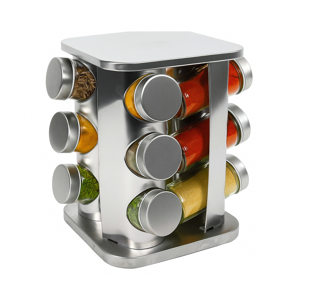 Cookinglife Gewürzregal RVS Drehbar 12-teilig