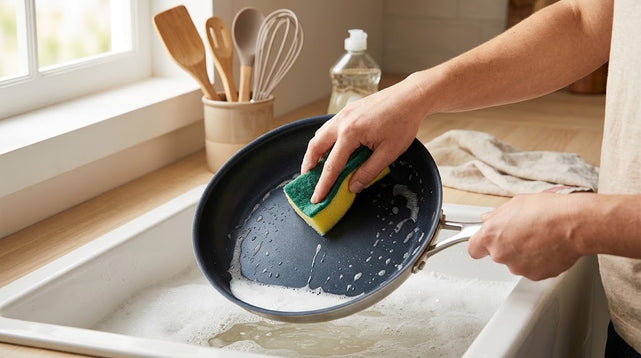 Schritt 4: Eine Pfanne mit keramischer oder PFAS-freier Beschichtung richtig nutzen