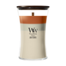 WoodWick Duftkerze Large Trilogy Vanilla Embers - 18 cm / ø 10 cm - Duftkerze im Glas - Holzdocht