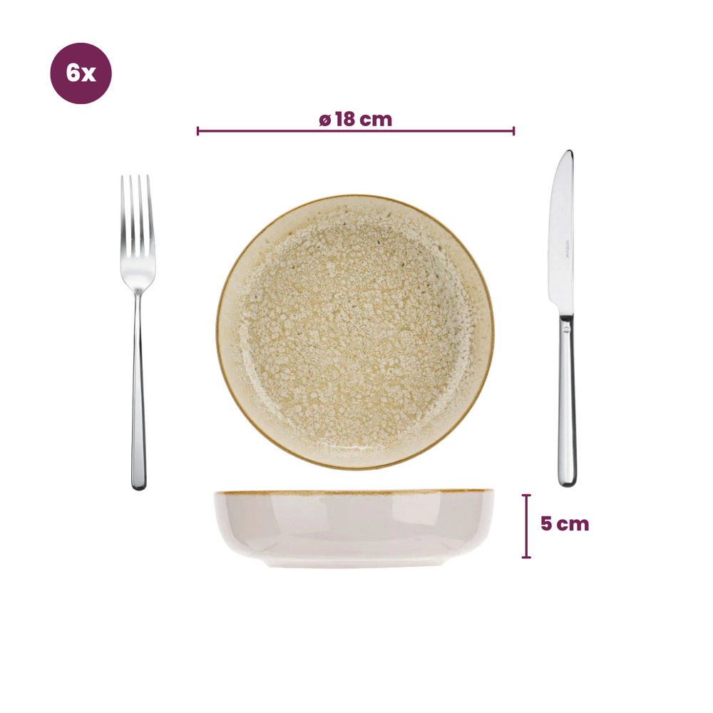 Cosy & Trendy Tiefe Teller Baltic Luna ø 18 cm - 6 Stück
