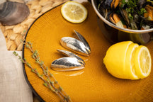Muschelset - Muscheltopf ø 24 cm (Induktion) mit Muschteller & Anovi Muschelbesteck - 2 Personen