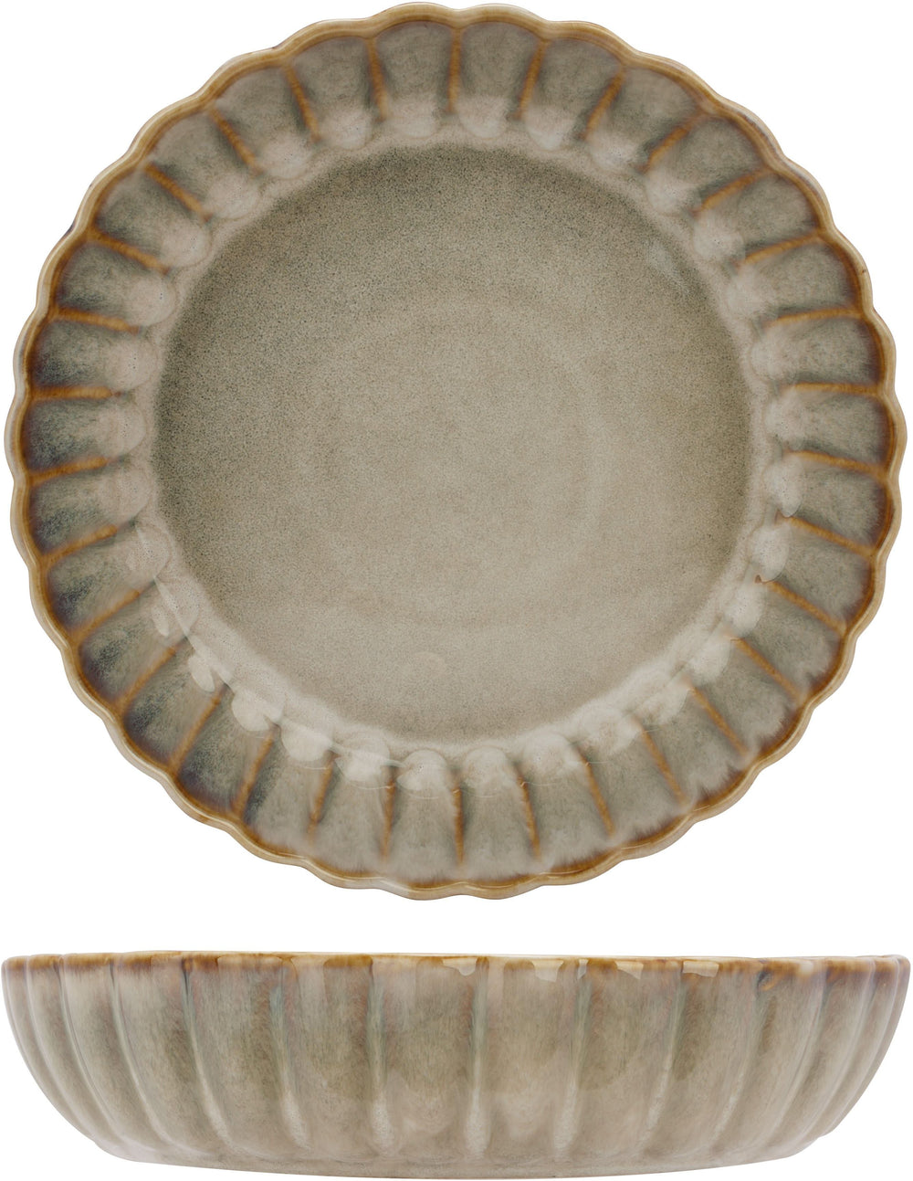 Cosy & Trendy Tiefe Teller / Pastateller - Astera Pearl Beige - ø 22 cm - 4 Stück
