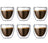Bodum Doppelwandige Espressogläser Pavina - Patentiertes Ventil - 80 ml - 6 Stück