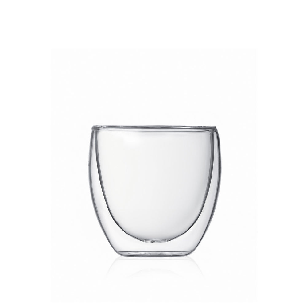 Bodum Doppelwandige Espressogläser Pavina - Patentiertes Ventil - 80 ml - 6 Stück