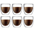 Bodum Doppeltwandige Kaffee- und Teegläser Pavina - Patentiertes Ventil - 250 ml - 6 Stück