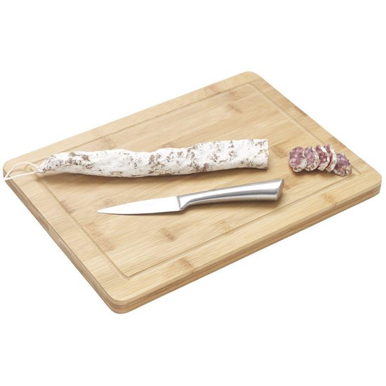 Cookinglife Schneidebrett mit Saftrille - Bambus - 25 x 35 x 1,8 cm