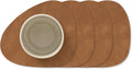 LIND DNA Untersetzer Nupo - Leder - Natur - 13 x 11 cm - 4 Stück