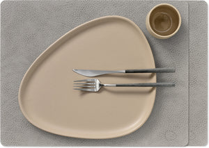 LIND DNA Tischsets Hippo - Leder - Anthrazitgrau - 45 x 35 cm - 2 Stück