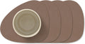 LIND DNA Untersetzer Nupo - Leder - Trüffel - 13 x 11 cm - 4 Stück