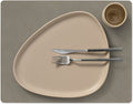 LIND DNA Tischsets Nupo - Leder - Flintgrau - 45 x 35 cm - 2 Stück