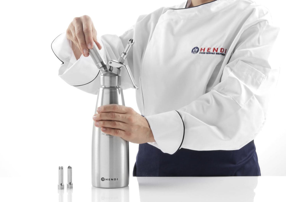 Hendi Sahnespender RVS 500 ml + Sahnepatronen 10 Stück