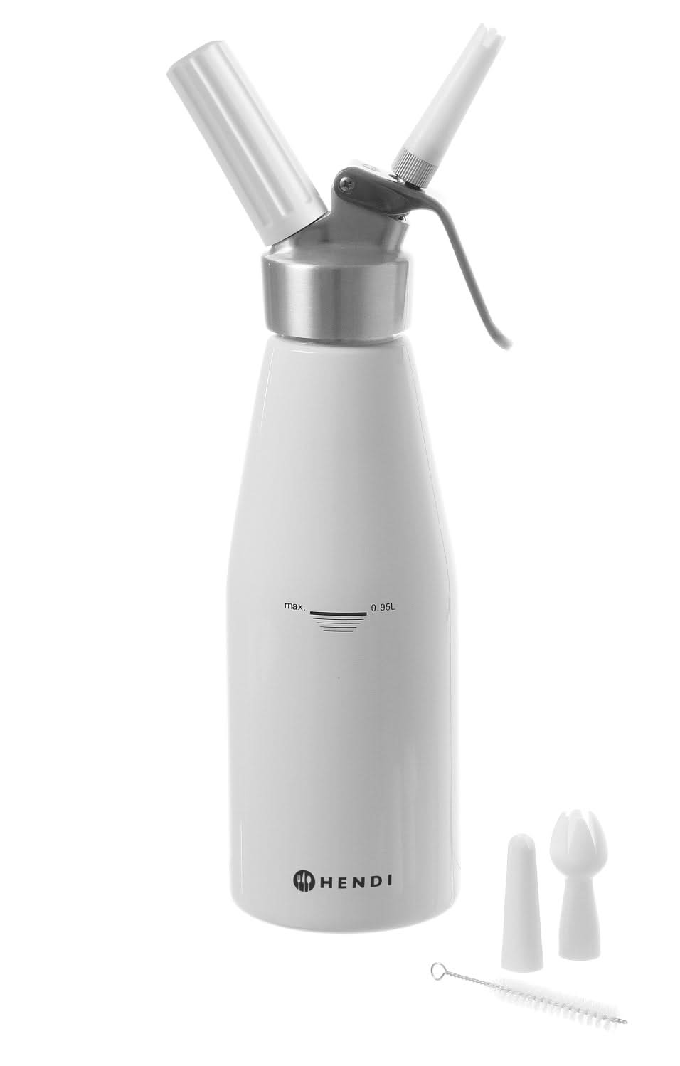 Hendi Sahnespender Weiß 500 ml + Sahnepatronen 10 Stück