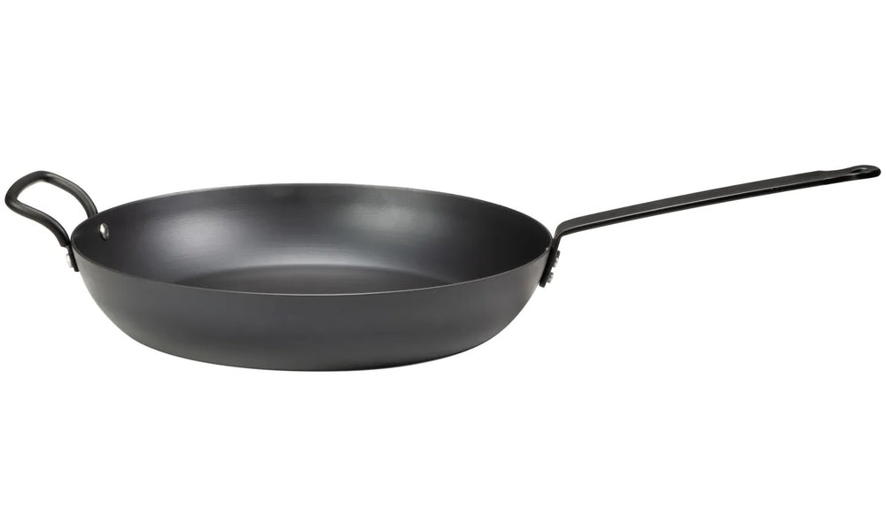 Blackwell Bratpfanne mit Handgriff Carbon Stahl ø 32 cm - geeignet für alle Wärmequellen - ohne Antihaftbeschichtung