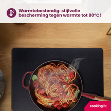 Cookinglife Tischsets - Veganes Leder - Schwarz - 46 x 33 cm - 6 Stück
