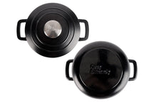Cosy & Trendy Braadpan met deksel Fontestic Gietijzer Black ø 20 cm / 2.7 Liter - bovenaanzicht en onderaanzicht