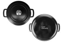 Cosy & Trendy Braadpan met deksel Fontestic Gietijzer Black ø 28 cm / 6.8 Liter - bovenaanzicht en onderaanzicht