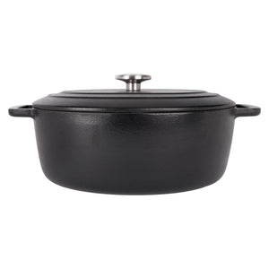 Cosy & Trendy Braadpan met deksel Fontestic Gietijzer Black Ovaal - 31 x 24 cm / 6 Liter