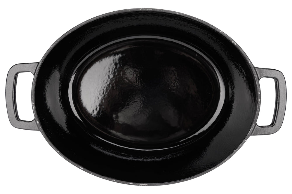 Cosy & Trendy Braadpan met deksel Fontestic Gietijzer Black Ovaal - 31 x 24 cm / 6 Liter - binnenkant