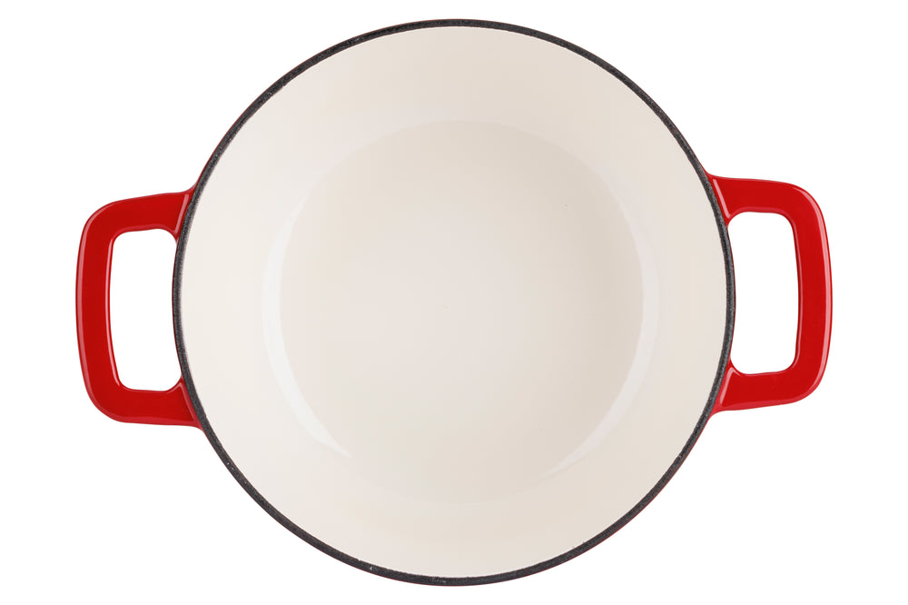 Cosy & Trendy Braadpan met deksel Fontestic Gietijzer Traditional Red ø 20 cm / 2.7 Liter - binnenkant