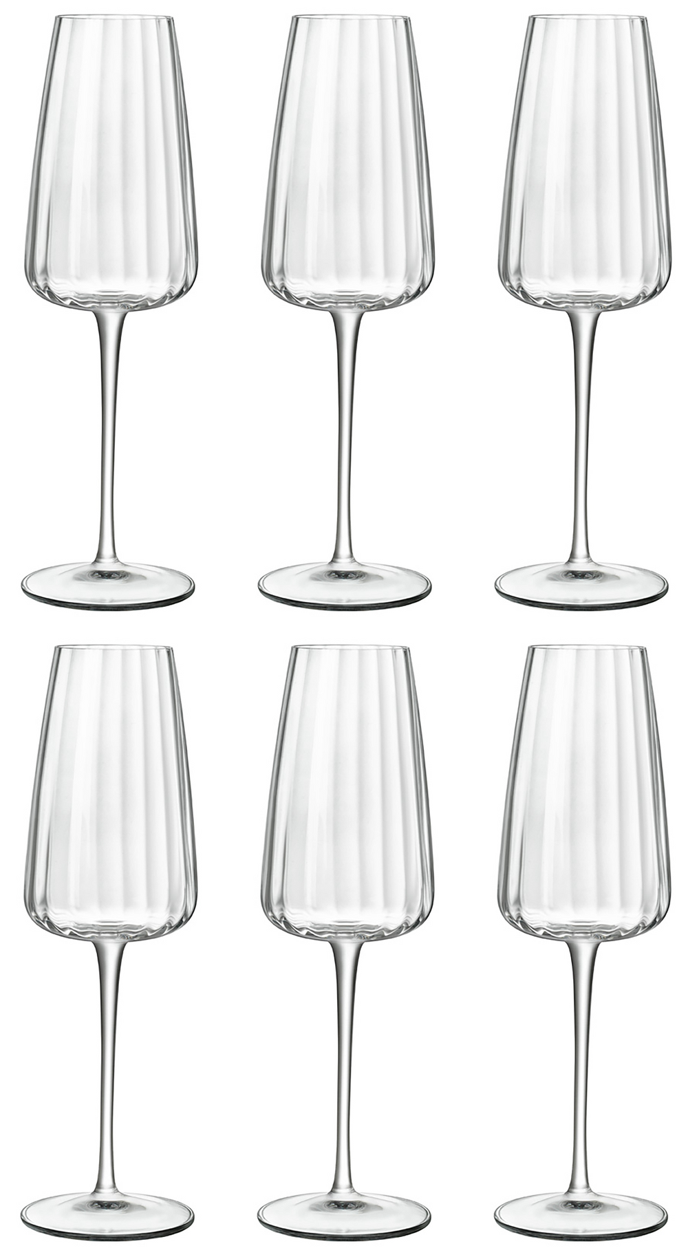 Luigi Bormioli Champagnergläser - Flöten - Speakeasies - 210 ml - 6er-Set