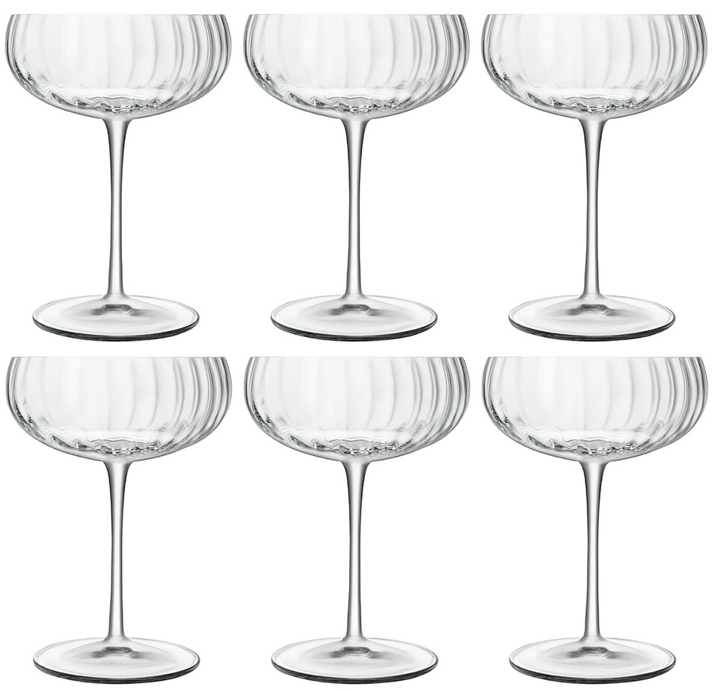 Luigi Bormioli Champagnergläser – Flöten – Champagner-Coupé – Speakeasies – 300 ml – 6er-Set