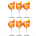 Aperol Spritz Gläser - 450 ml - Offizielles Glas - 6 Stück