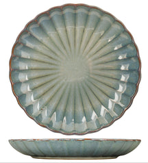 Gemütliche und trendige Frühstücksteller / Dessertteller – Astera Ozeanblau – Ø 21 cm – 4er-Set