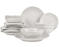 BerlingerHaus Geschirrset Matt Creme Rund - 18-teilig / 6 Personen - 6 Speiseteller, 6 Frühstücksteller und 6 Suppenteller