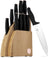 BerlingerHaus Messerblock Schwarz Roségold 10-teilig - Kochmesser, Brotmesser, Santokumesser, Officemesser, Schälmesser & 4 Steakmesser