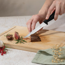 BerlingerHaus Messerblock Schwarz Roségold 10-teilig - Kochmesser, Brotmesser, Santokumesser, Officemesser, Schälmesser & 4 Steakmesser