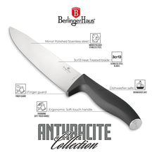BerlingerHaus Messerblock Matt Anthrazit 6-teilig - Kochmesser, Brotmesser, Santokumesser, Officemesser & Schälmesser