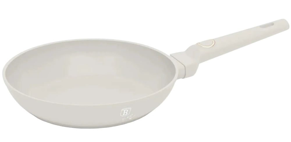 BerlingerHaus Bratpfanne Matt Crème ø 24 cm - geeignet für alle Wärmequellen - Standard Antihaftbeschichtung