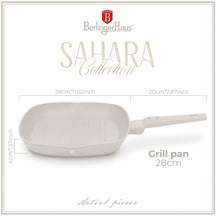 BerlingerHaus Grillpfanne Matt Creme 28 x 28 cm - geeignet für alle Wärmequellen - Standard Antihaftbeschichtung