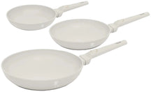 BerlingerHaus Bratpfannenset Matt Creme 3-Teilig - ø 20, 24 & 28 cm - geeignet für alle Wärmequellen - Standard Antihaftbeschichtung