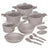 BerlingerHaus Topfset Taupe 11-Teilig - Kochtöpfe ø 20, 24, 28 cm, Bratpfanne ø 24, 28 cm & Stielkasserolle ø 16 cm - geeignet für alle Wärmequellen