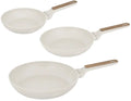 BerlingerHaus Bratpfannenset Nordic Mat Crème 3-Teilig - ø 20, 24 & 28 cm - geeignet für alle Wärmequellen - Standard Antihaftbeschichtung