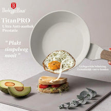 BerlingerHaus Bratpfannenset Nordic Mat Crème 3-Teilig - ø 20, 24 & 28 cm - geeignet für alle Wärmequellen - Standard Antihaftbeschichtung