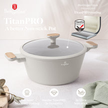 BerlingerHaus Topfset Nordic Matt Crème 11-Teilig - Kochtopf ø 20, 24, 28 cm, Bratpfanne ø 24, 28 cm & Stielkasserolle ø 16 cm - geeignet für alle Wärmequellen
