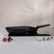 BerlingerHaus Grillpfanne Schwarz Roségold 28 x 28 cm - geeignet für alle Wärmequellen - Standard Antihaftbeschichtung